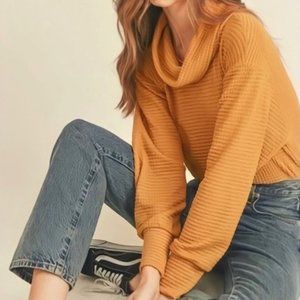 NWT Free People Canyon Moon Juicy Split Back Long Sleeve XS